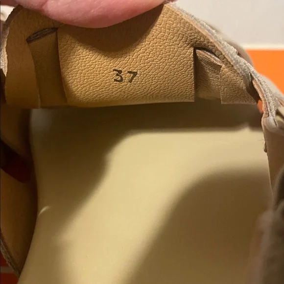 NWT VOILE BLANCHE ALICE Leather Sandals in Beige - Picture 11 of 14